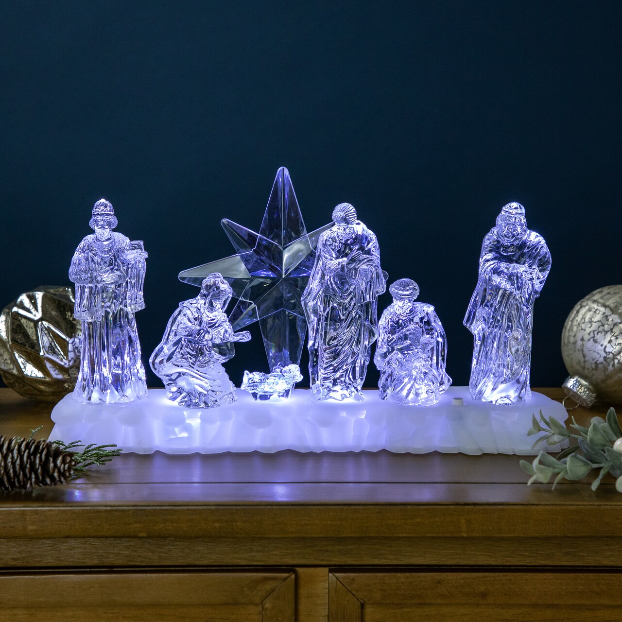 Lighted nativity scene deals